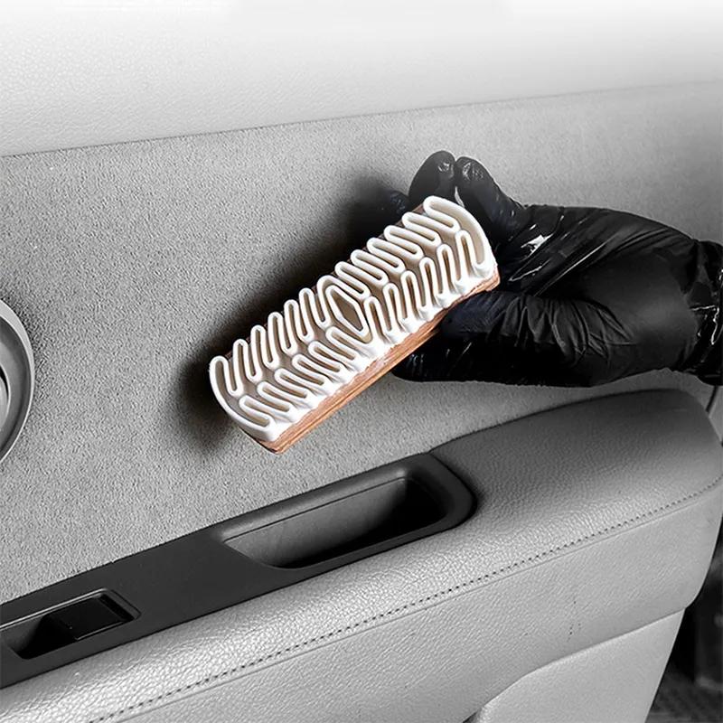 Car Interior Cleaning Brush Beauty Care Brush Detailing Car Upholstery Clean Tool Wood Suede Deerskin Plush Fabrics