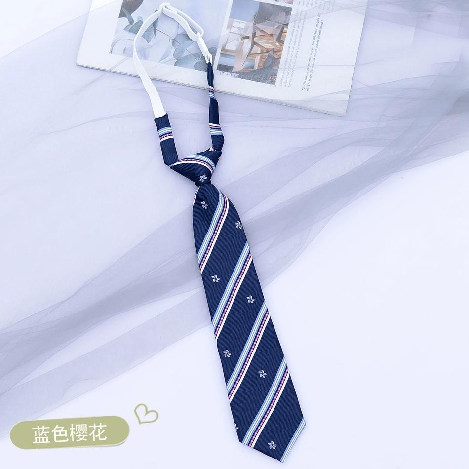 Preppy Chic JK Ties Women Young Girls Striped Necktie Retro Badge Brown Lazy-tie College Student DK Uniform Shirt Dress Cravat