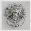 Lion Head Knocker with Screws, Large Silver Lion for Front Doors & Main Porches Accessories(1pcs)