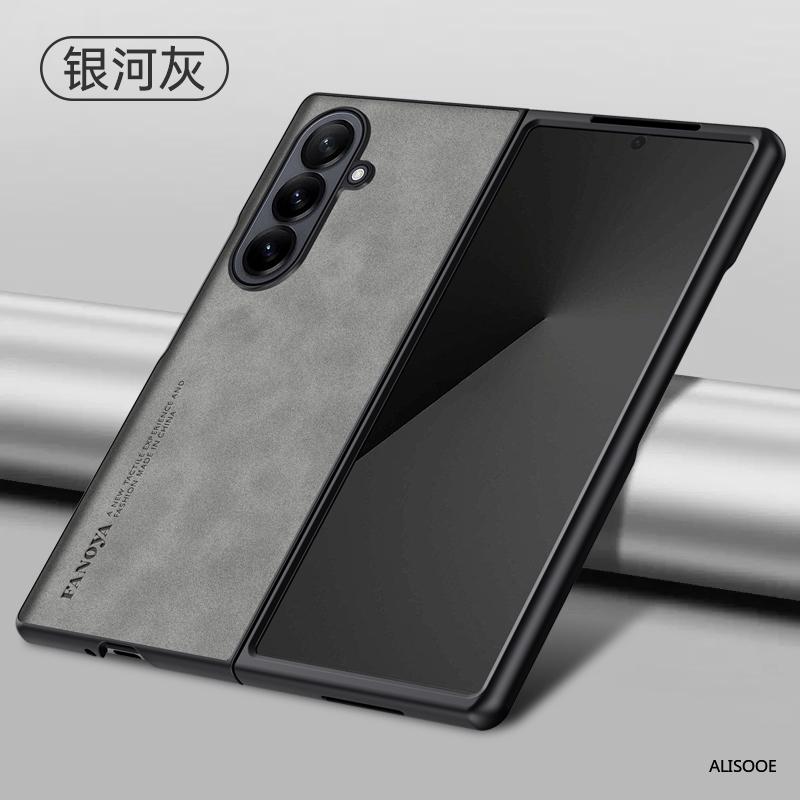 Mattes PU-Leder Funda für Samsung Z Fold 8 Fold 7 6 5 4 3 2 Hülle Matte Hartplastik Stoßfeste Handyhülle