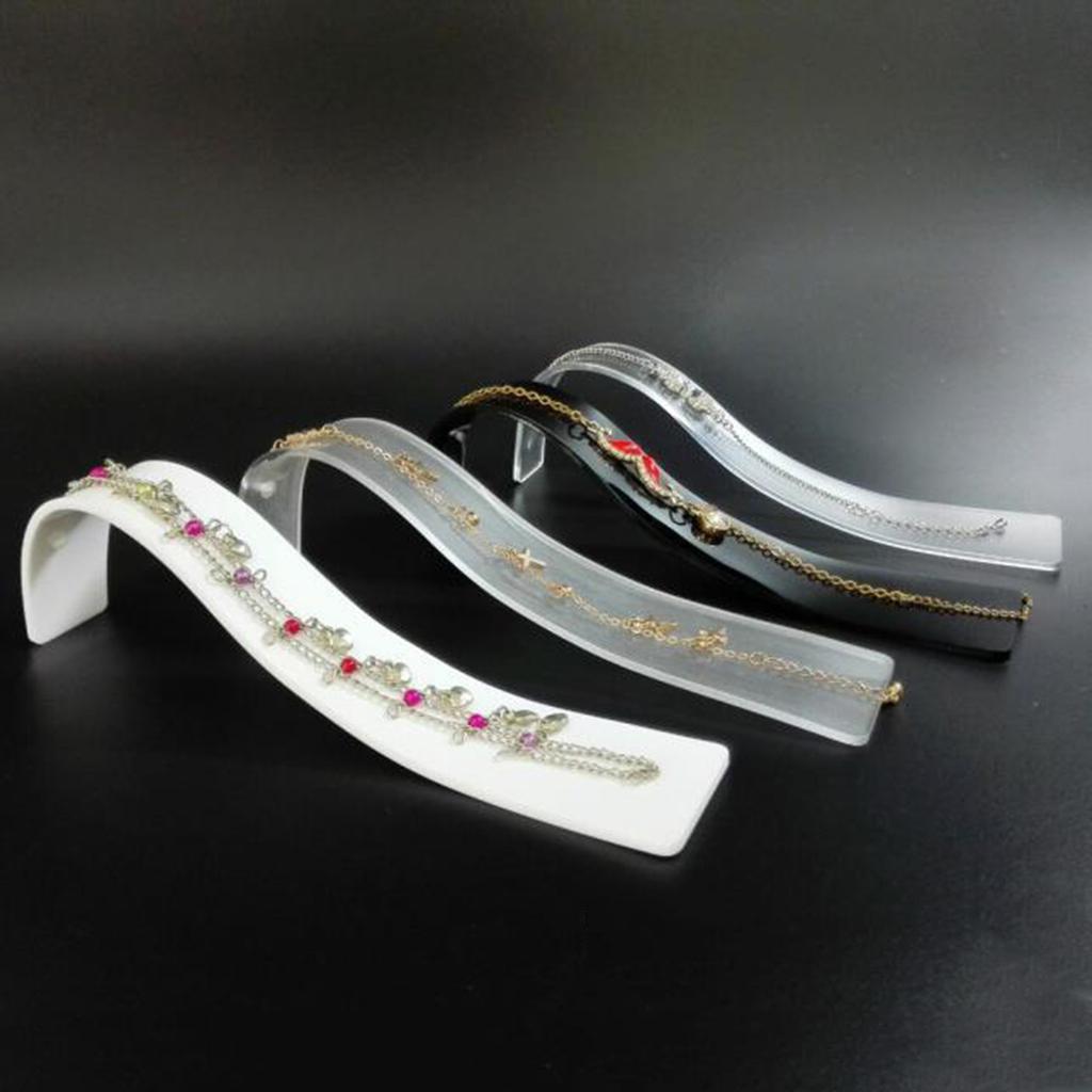 Versatile Bracelet Display Stand Portable Curved Shaped Necklace Organizer Acrylic Handchain Stand Jewellery Organizer