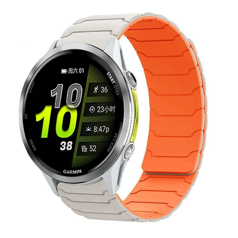 

Силиконовый ремешок 22 мм 20 мм для Garmin Vivoactive 6/Vivomove Trend/570 970 965 265 255 165 55 Магнитный браслет для Garmin Venu 3 2 Forerunner 265