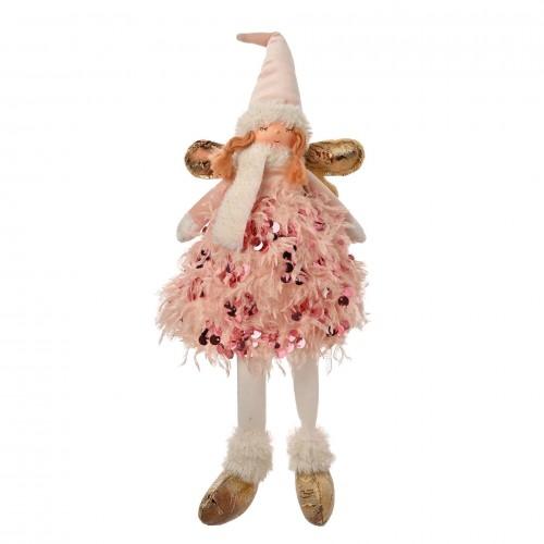 Aurelia Angel - 48cm LED Light Sitting Angel with Dangling Legs