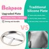 304 Stainless Steel Children 3 Grids Dishes Divided Design Kids Feeding Bowls  Dinnerware
