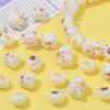 Handmade Cartoon Cat Paw Beaded Bracelet with Resin & Cream Glue