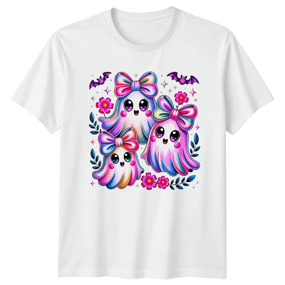 Cute Ghosts Kawaii Halloween Unisex Graphic Tee Unisex Unisex Top S
