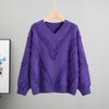 Loose Knitted V-neck Lazy Fringed Sweater Women's 2025 Autumn New Fashion Foreign Style Inner Top