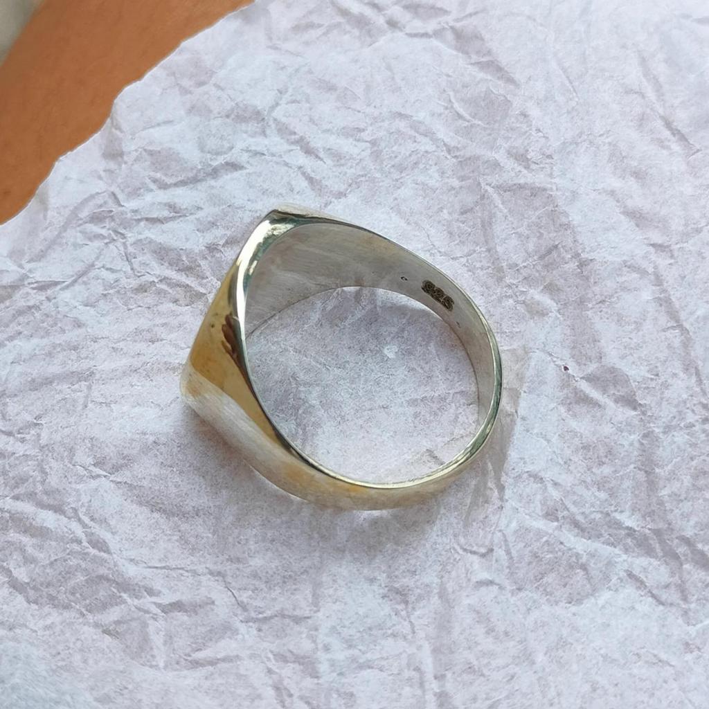 Handmade Panda Signet Ring: 925 Sterling Silver Animal Jewelry