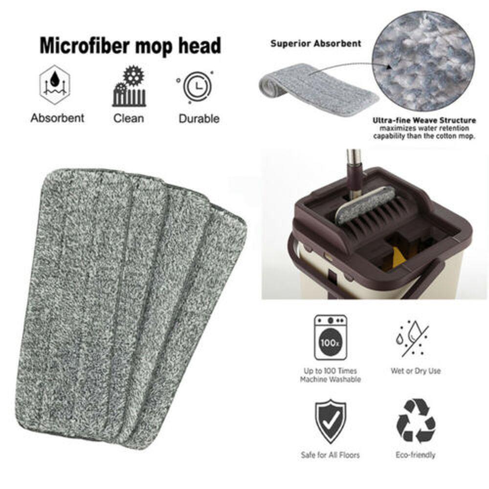 Ferramentas de limpeza de cabeça de esfregão lavável de microfibra de reposição
