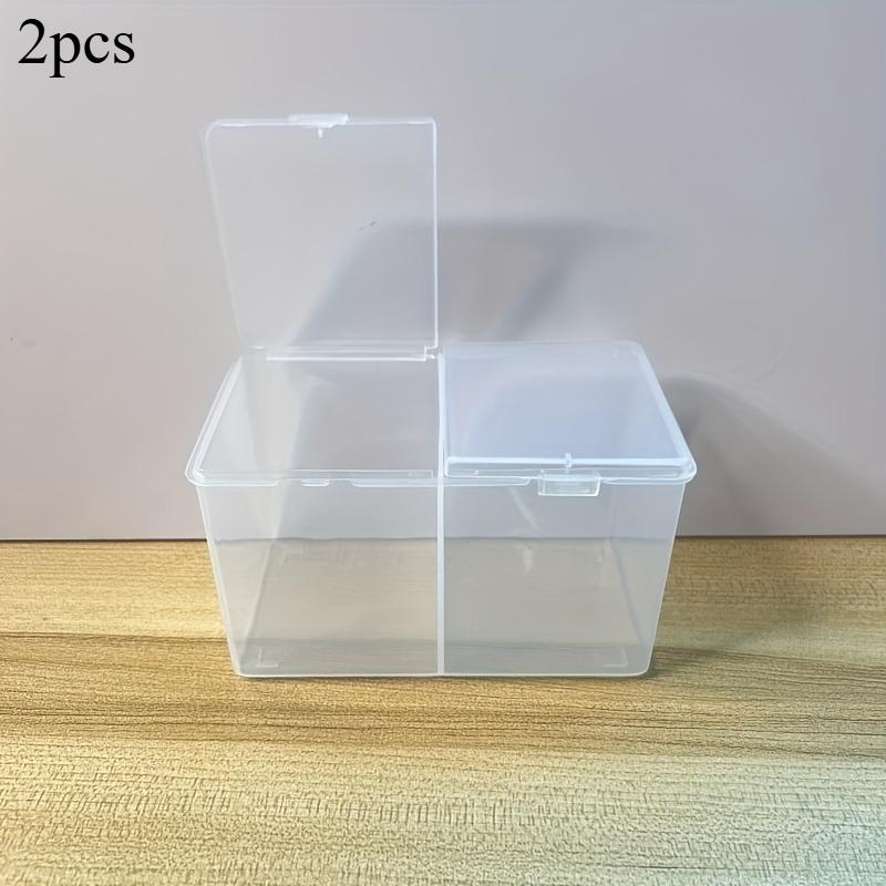 Clear Plastic Storage Box Dividers Multi-functional Organizer Swabs Makeup Brushes Tweezers Desktop Organizer Boxes Double-Layer