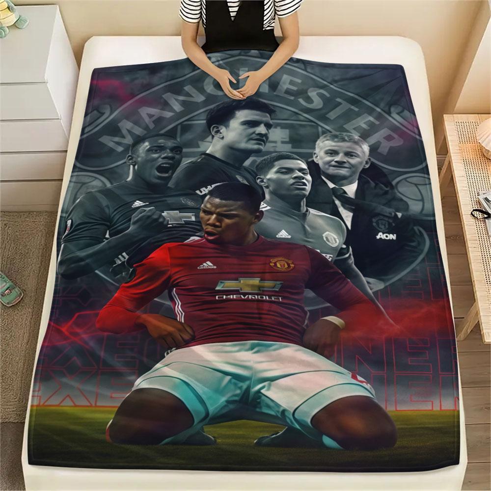 Glänzende MUFC Aufkleber Decke, Hohe Qualität, Bequem für Alle Jahreszeiten, Heimdekoration, Wärme und Komfort