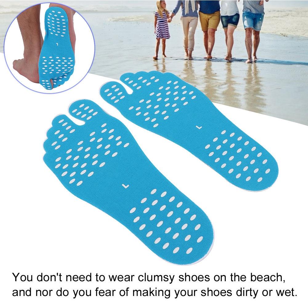 1 Pair Adhesive Anti Slip Waterproof Heat Resistant Sticker Feet Pad for Outdoor Beach Summer