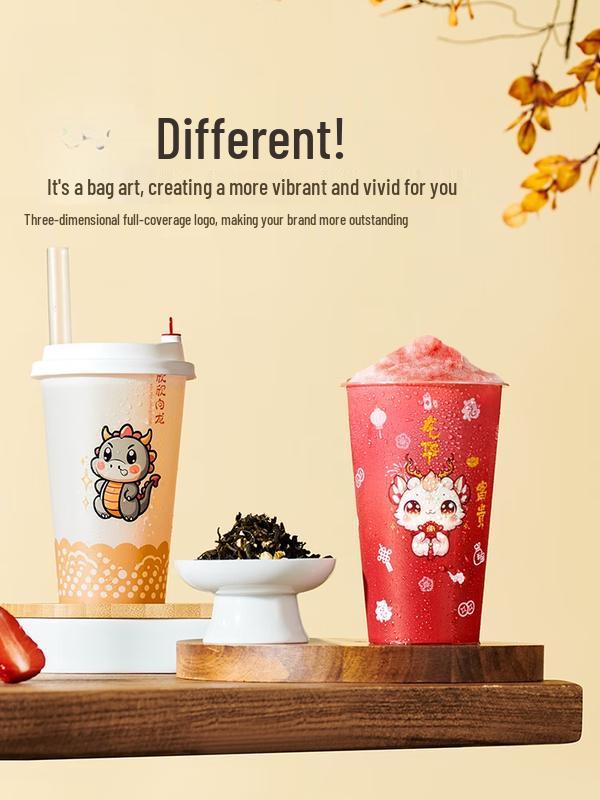 

Одноразові U-подібні чашки для чаю з бульбашками з поліпропілену