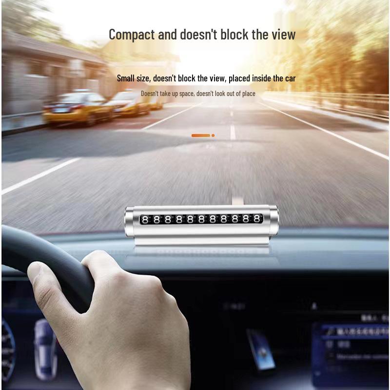 Concealable Universal Metal Roller Temporary Parking Number Plate for Vehicles