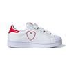 Adidas Originals Superstar Cf C Lace-Up Breathable Low-Top Kids Skate Shoes Kids Sneakers White Red FX7170