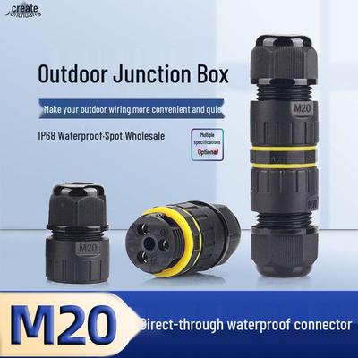 Conector Impermeável Externo IP68 M20 para Postes de Luz - Compatível com Cabos de 3 e 4 Vias
