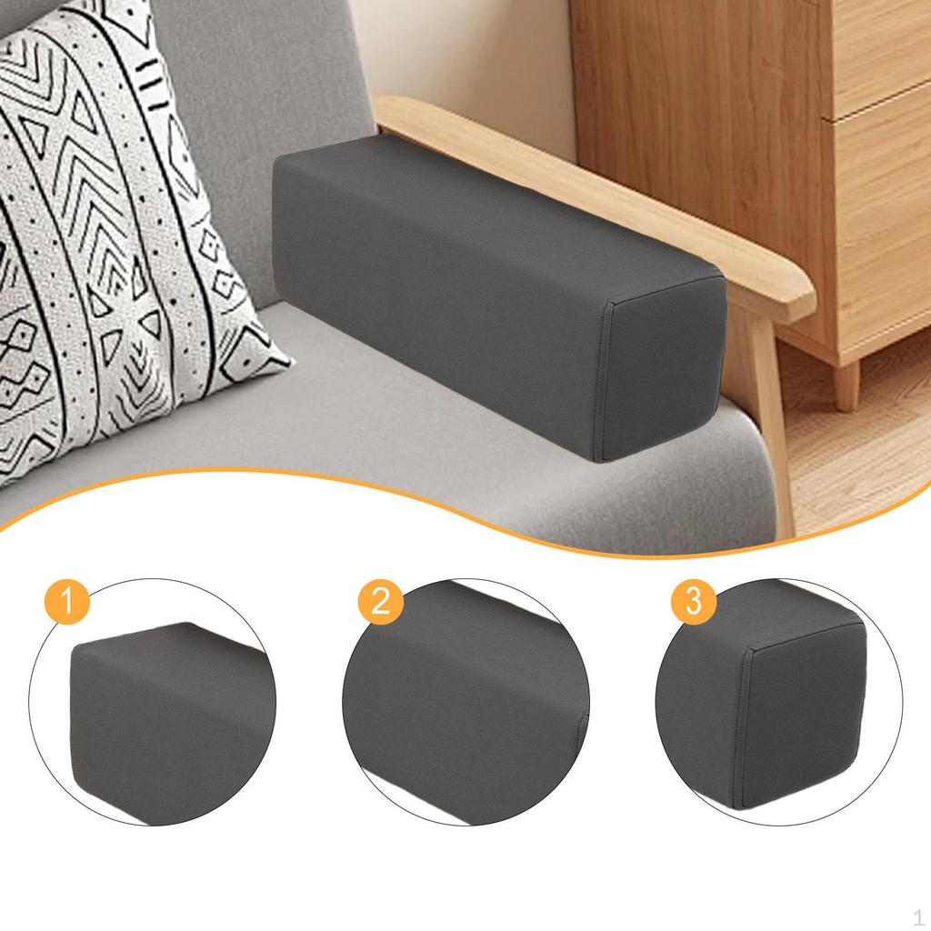 Arm Rest Pillow Pad Bolster with Removable Washable Pillowcase, Armrest Cushion for Couch Armchair