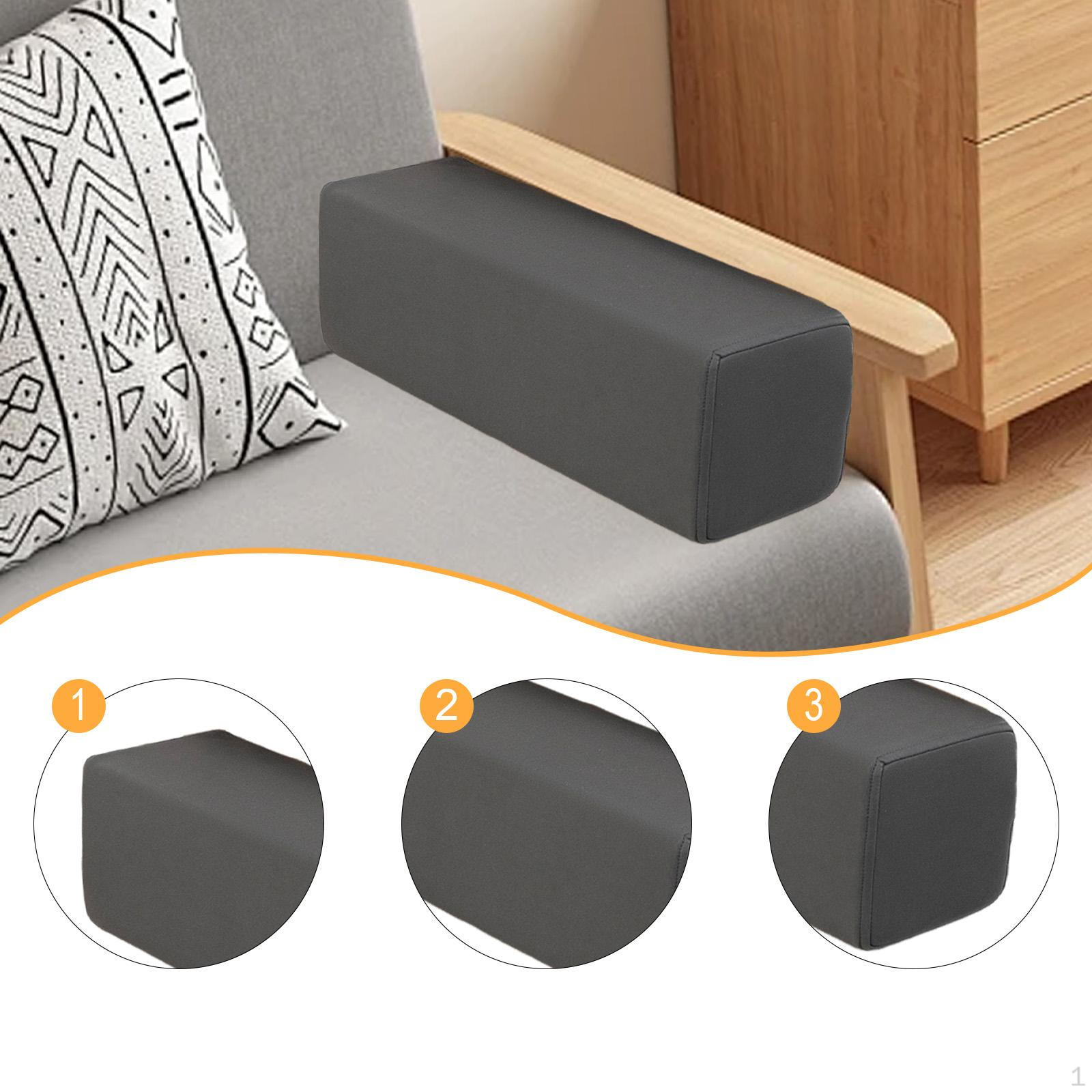 

Arm Rest Pillow Pad Bolster with Removable Washable Pillowcase, Armrest Cushion for Couch Armchair темно-сірий