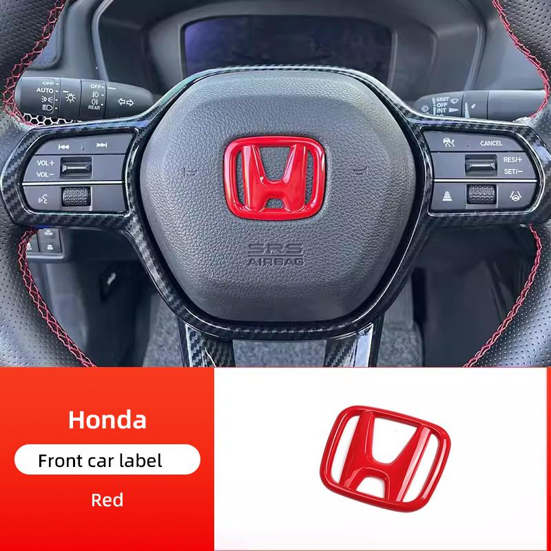 Fxsh5 ABS Car Grille Emblem Sticker Trunk Steering Wheel Auto Accessories For Honda Civic Accord 8th 9th 9.5th 10th 11th Generation