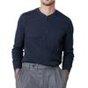 Men's Cotton Solid Color  Long-Sleeve T-Shirt - Casual Base Layer Outdoor Top