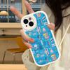 Cute Cartoon-u-Doraemons-t Phone Case For IPhone 16 15 14 13 12 11 Pro Max Plus Leather Shockproof Cover