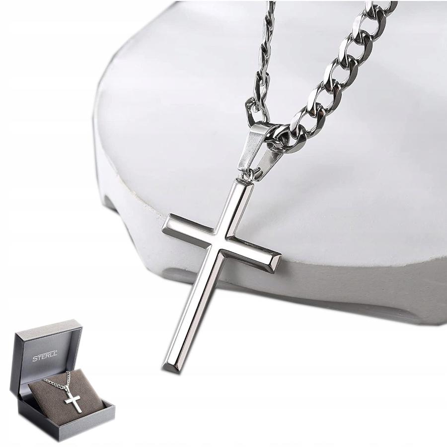 Chain with CROSS Silver Men' Italian Chain with Italian Cross