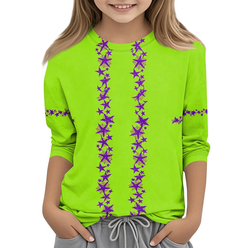 Kids Halloween 3/4 Sleeve T-Shirt for Boys and Girls