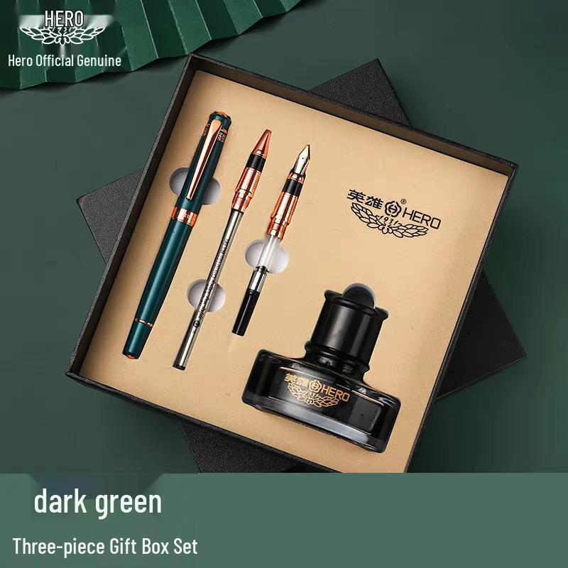 

Hero 849 Multi-Purpose Calligraphy Gift Set: High-Grade Fountain Pen for Business, Office, and Writing Practice, Ideal for Men and Women. 0.5mm