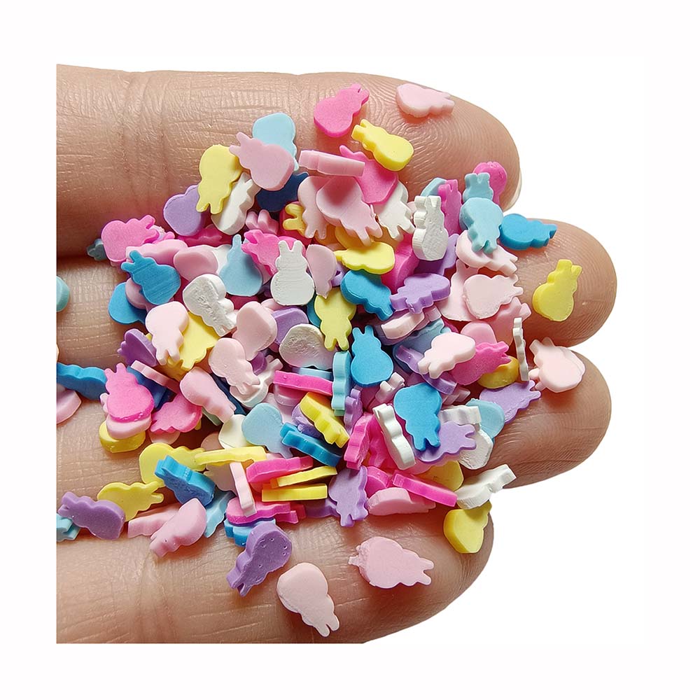 Colorful Cartoon Rabbit Polymer Clay Mini Slices Cute Sprinkles for Nail Art Stickers Mobile Phone Case Embellishment