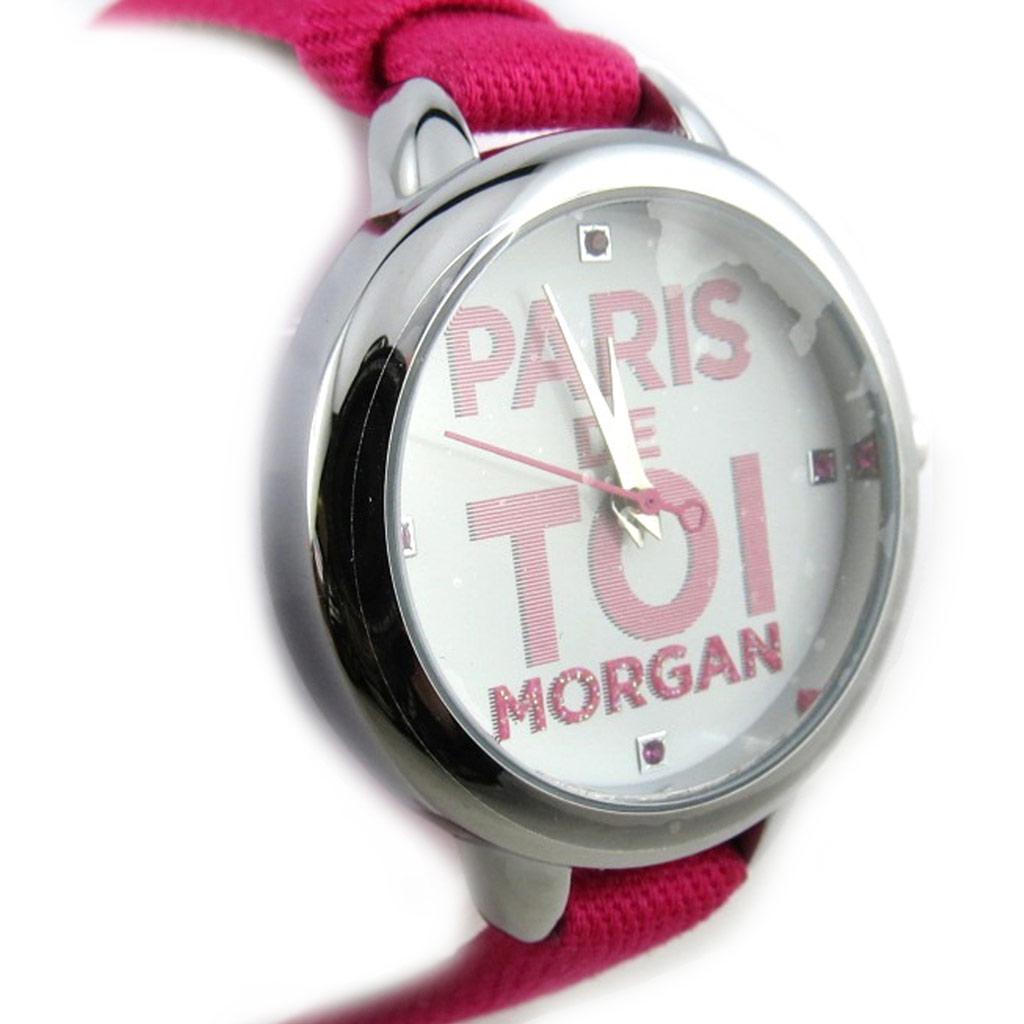 Morgan [N2370] - Designer Watch 'Morgan' Fuschia Silver (Paris De Toi)