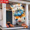 2D Flat, 2D Flat Thanksgiving Blue Pumpkin Maple Leaf Autumn Garden Flag X 2 (2) Outdoor Garden Flag Double-Sided Home Decoration Courtyard Decoratio