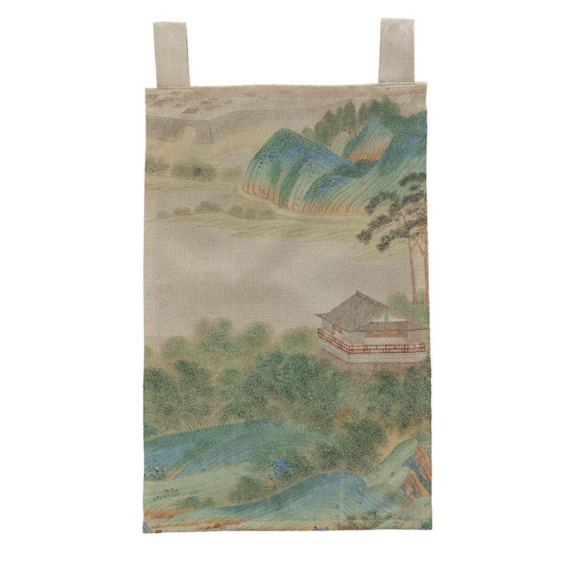 Chinese Ink Style Short Curtain Homestay Restaurant Signboard Teahouse Partition Kitchen Hanging Curtain Noren Decor Drapes