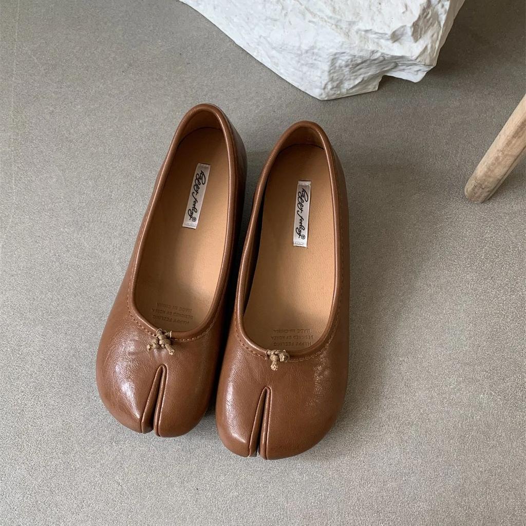 Fashion Bailamos Brand New Split Toe Flats Ballet Shoes Tabi Ninja Women Casual Shoes Woman Slip On Loafers Soft Bottom Moccasins Mujer