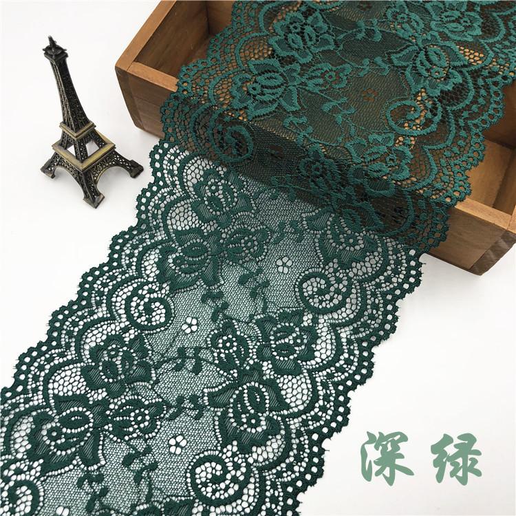 1 Yard Elastic Hollow Flower Embroidery Lace 15 Cm Wide Diy Handicrafts Clothing Sewing Fabric Home Textile Curtain