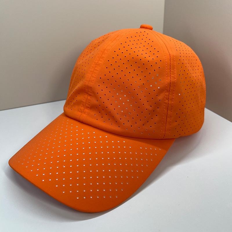 Perforated Baseball Cap With Custom Logo Text Print, Lightweight Quick Dry Running Cap, Adjustable Golf Tennis Hat (54-60cm)