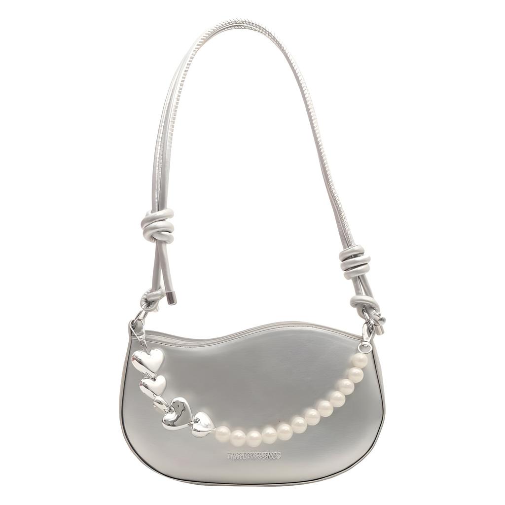 New Chinese Beaded Handbag Women's 2025 New Versatile Trend Niche Design Chain Messenger Bag Bucket Bag
