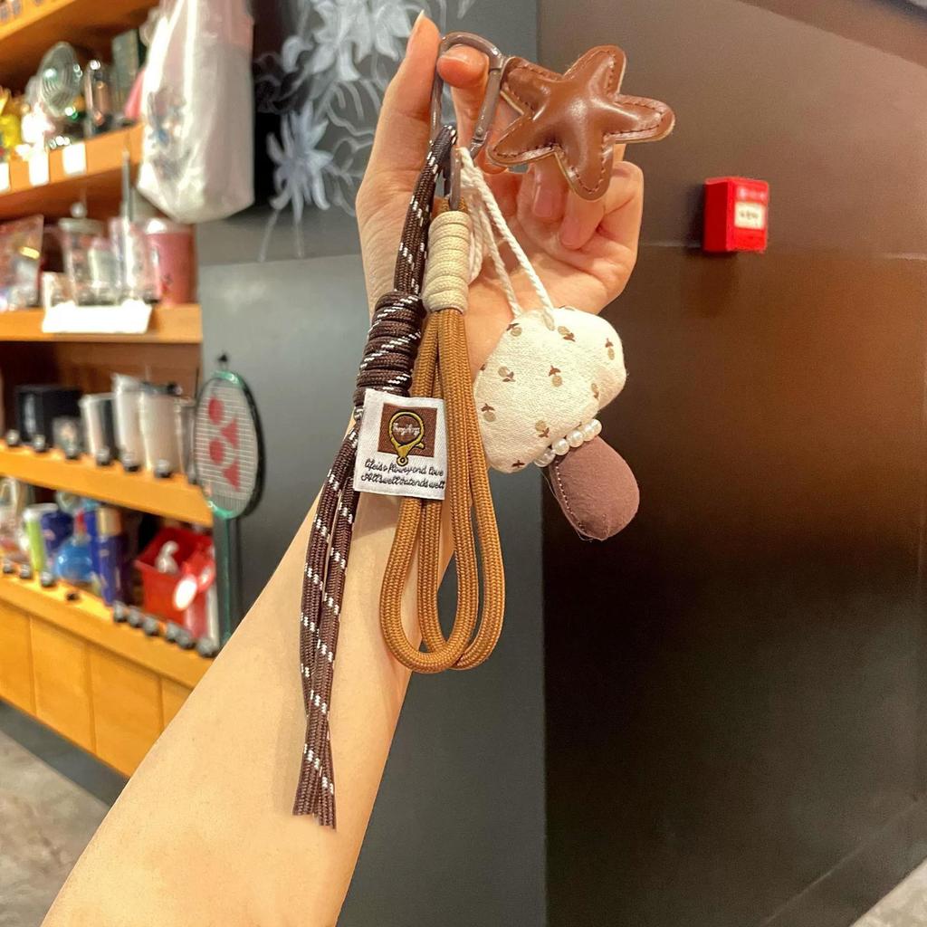 Maillard Style Star Mushroom Handbag Pendant Beautiful Hanging Rope Bag Decoration Super Cute And Fashionable Bag Accessory