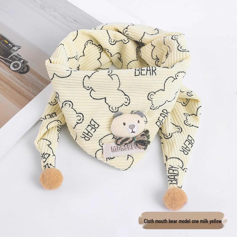 

Детский хлопковый треугольный шарф - Мягкий, приятный к коже и теплый для осени и зимы