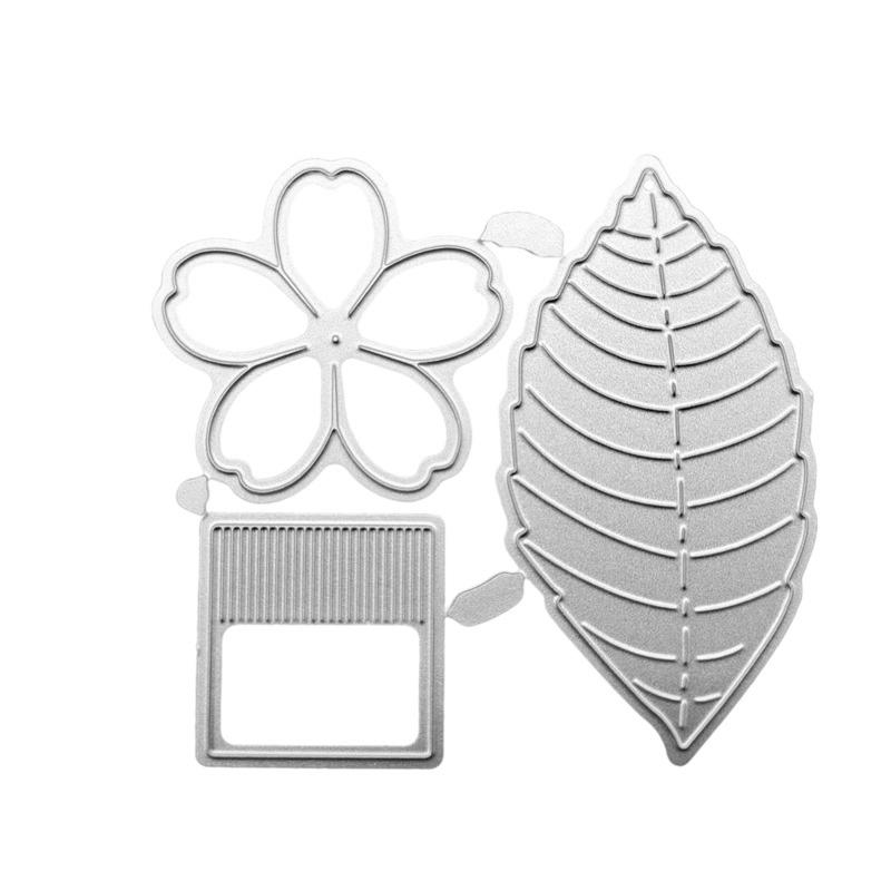 Stili di design di fiori e foglie Stencil per fustellatura in metallo per album di ritagli fai-da-te Foto goffratura Carta Decorazioni artigianali