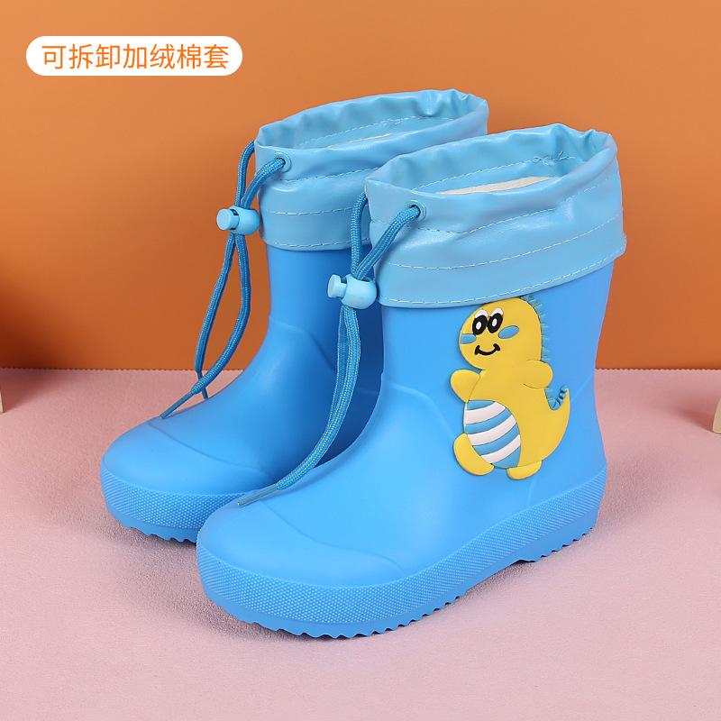 Girls' And Boys' Zippered Rain Boots For Summer Children - Waterproof PVC Anti-Slip Soles Rain Boots