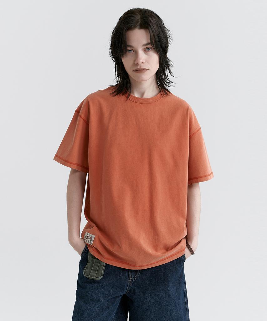MAGOODGAN Swagver 3590 Pigment Revolution Oversized Orange Short Sleeve Tee