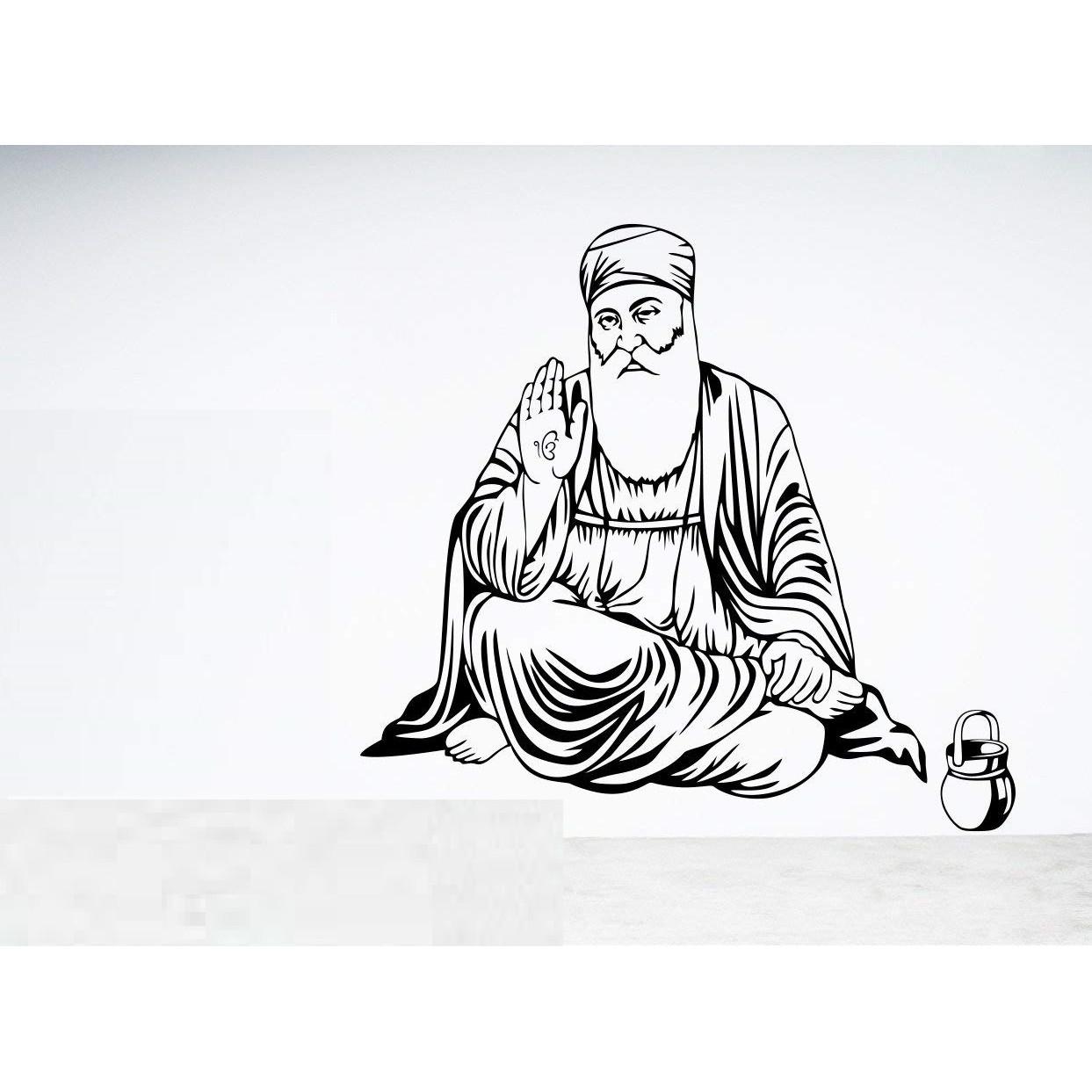 @ Indian Traditional Shree Guru Nanak Dev Ji For Wall Sticker UKZQ273 50%off