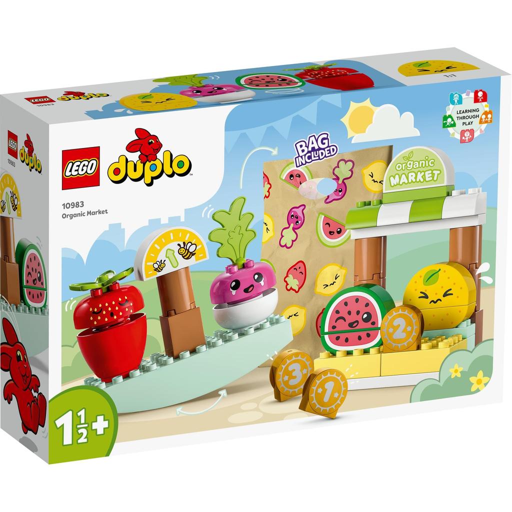 LEGO Duplo Primo Mercato delle Verdure Duplo 10983 Giocattolo con Blocchi Regalo Neonati Bambini Gioco di Finzione Ragazzi Ragazze 1 anno e Mezzo in su