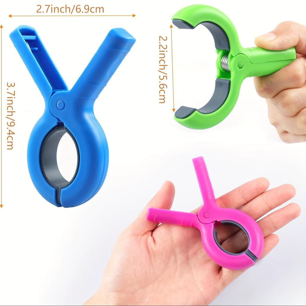 8pcs Large Beach Towel Clips for Beach/ Pool/ Cruise Chairs, Heavy-Duty, Clothes Pins, Windproof, Clothes Pins