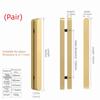 Matte Black Aluminum Alloy Strip Gold Strong Adhesive Sliding Door Handle Waterproof Moisture Proof Shower Room Handle