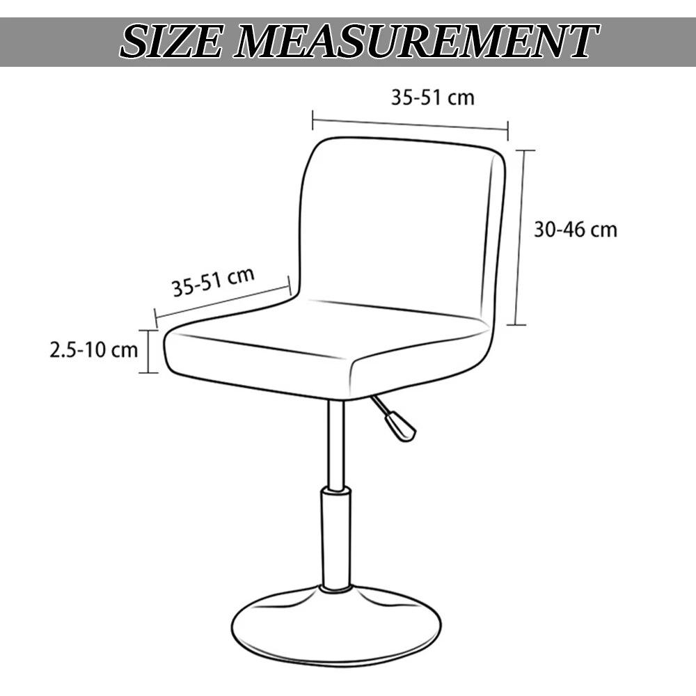 Elastischer, fester, kurzer Rückenbezug, Spandex-Barstuhlbezug, armloser Stuhlsitzbezug, Hotelbankett-Wohnzimmerstuhl-Schonbezüge