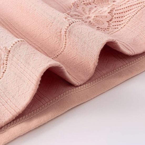 Dámské bavlněné spodní prádlo Dámské měkké strečové kalhotky s kontrolou bříška Vysoký pas Krajkové Hipster Plné krytí Kalhotky