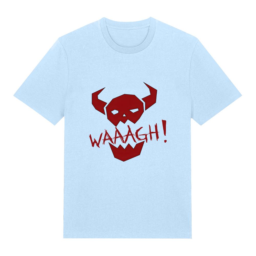 Ork WAAAGH! Cartoon Print T-shirts Warhammer 40k Clothing Wargaming Tees Men's Casual Cotton Top Unisex Y2K Streetwear