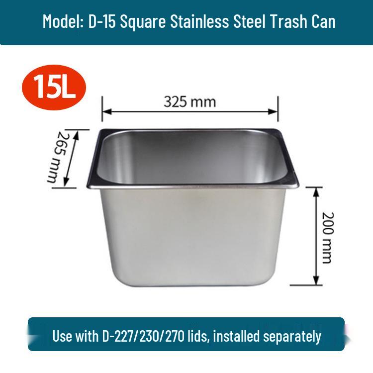 Runder versenkbarer Mülleimer mit Schwingdeckel für die Arbeitsplatte