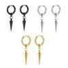 1 Pair Punk Stainless Steel Hanging Ladies' Drop Piercing Earrings for Male Teens Women's Jewelry Trend Goth Accessories
